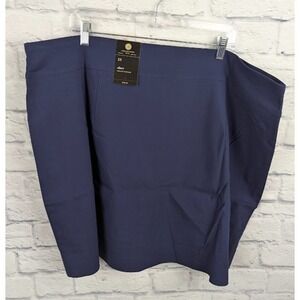 Jm Collection Plus Size Solid Pull-on Skort Women's Size 3X Intrepid Blue